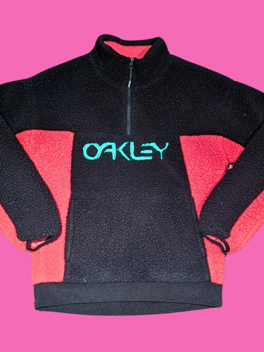Black and Warm Pink Coloured Fleece by Oakley Size XS